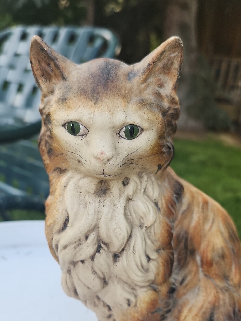 1995 Vintage Chalkware Cat Signed - Picture 6 of 6